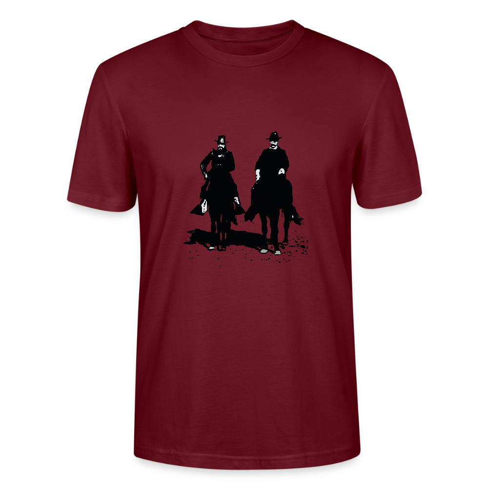 🐎✨ Ride Free Unisex Organic T-Shirt – Horses in Motion Graphic Tee 🌿🤠 - burgundy