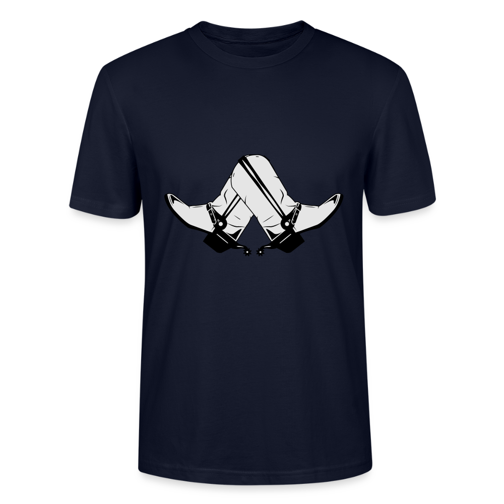🤠👢 Step Into Style! Cowboy & Cowgirl Boots Unisex Organic T-Shirt 🌿✨ - french navy