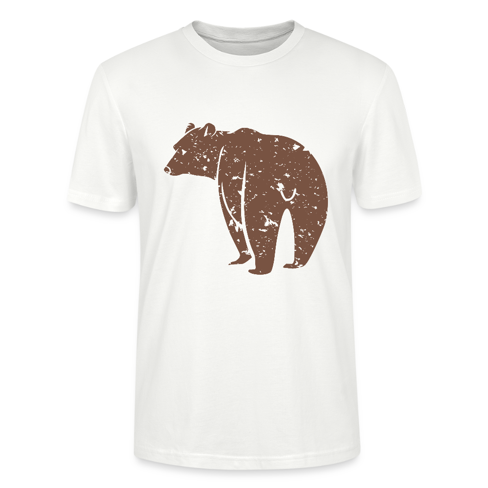 🐻✨ Bold & Wild Unisex Organic T-Shirt – Bear Graphic Tee 🌿💪 - white