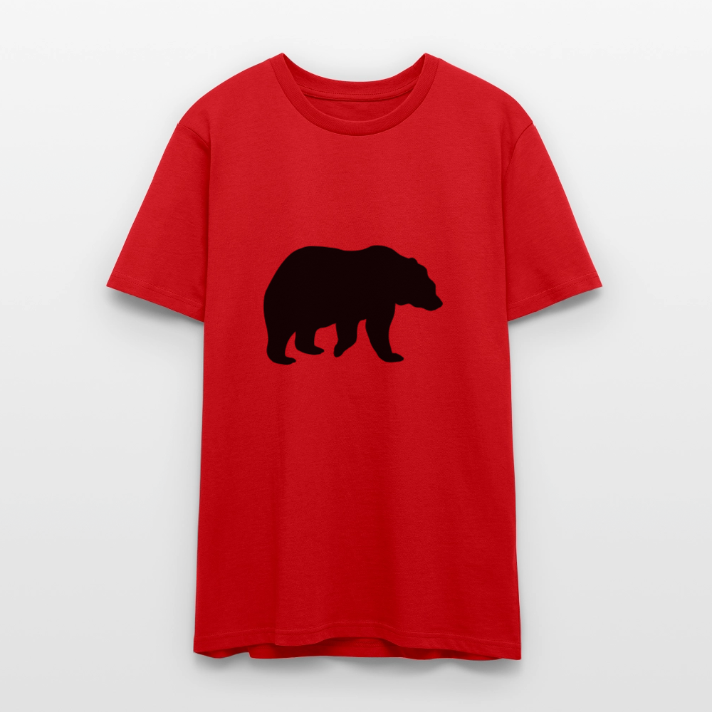 🐻🖤 Fierce & Wild Unisex Organic T-Shirt – Black Bear Graphic Tee 🌿✨ - red