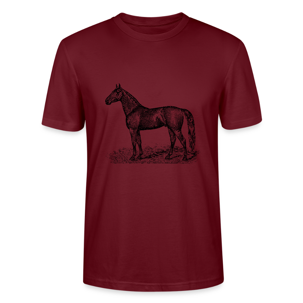 🐴✨ Wild Spirit Unisex Organic T-Shirt – Ride Free in Style! 🌿👕 - burgundy