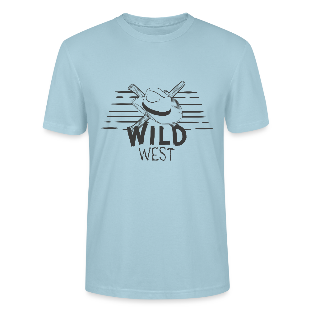 🤠🌵 Wild West Unisex Organic T-Shirt – Adventure Awaits! 🌿✨ - sky blue