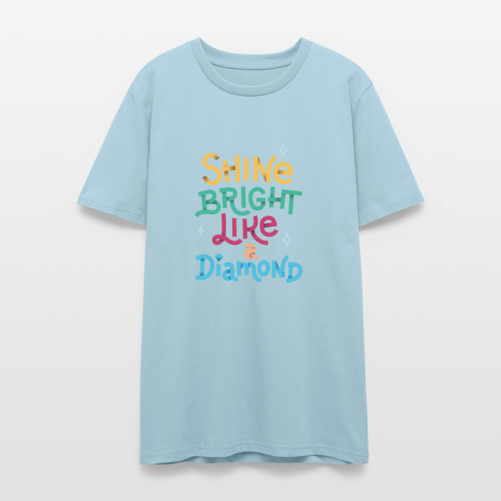 💎✨ Shine Bright Like A Diamond Unisex Organic T-Shirt – Sparkle with Confidence! 🌟👕 - sky blue