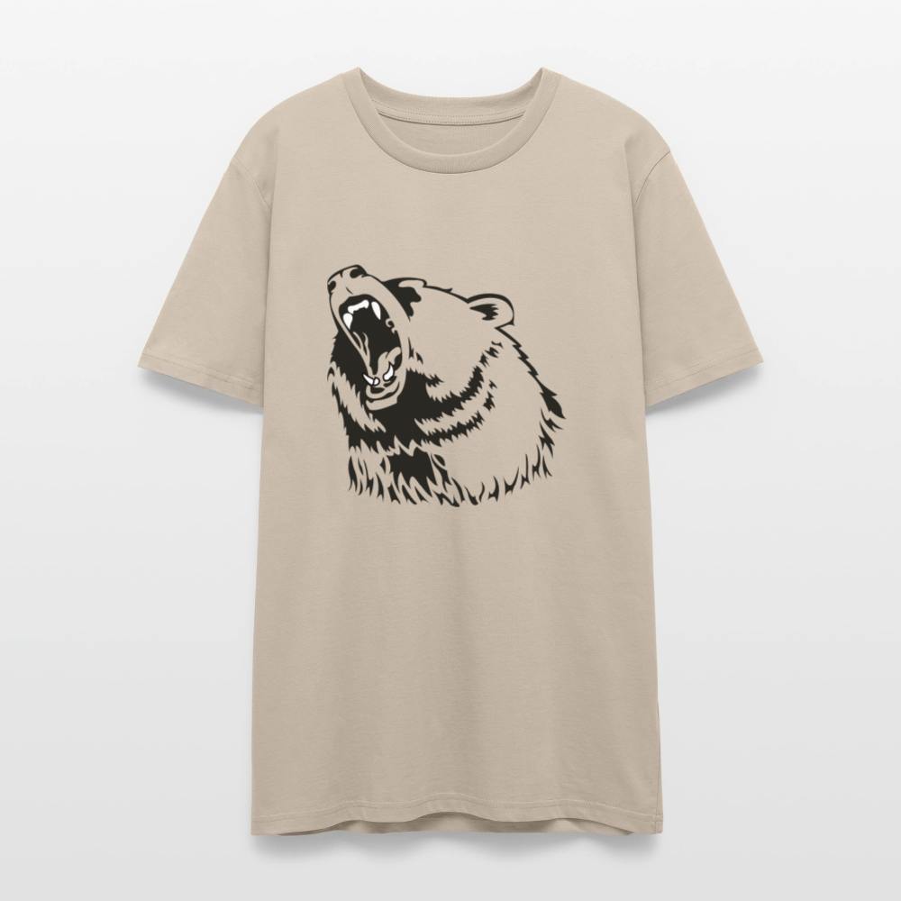 🐻✨ Wild & Bold Unisex Organic T-Shirt – Bear Head Graphic Tee 🌿💪 - dust