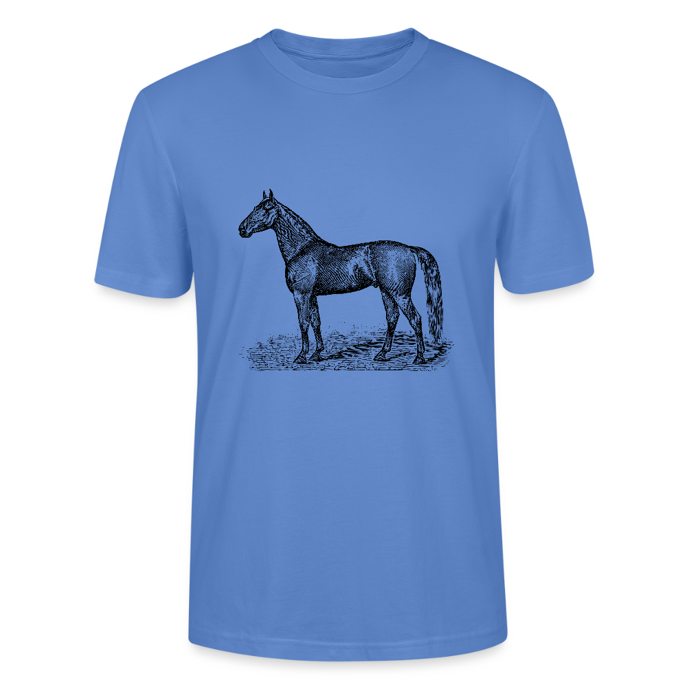🐴✨ Wild Spirit Unisex Organic T-Shirt – Ride Free in Style! 🌿👕 - bright blue