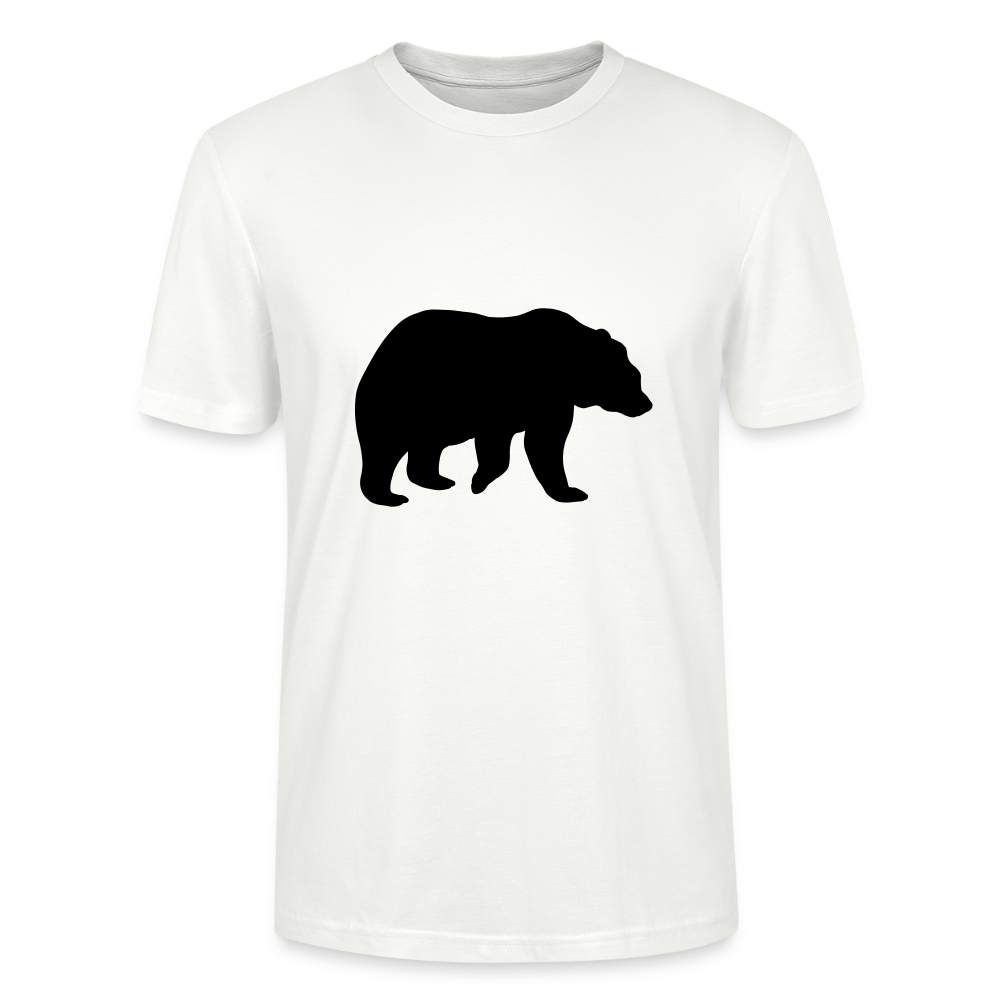 🐻🖤 Fierce & Wild Unisex Organic T-Shirt – Black Bear Graphic Tee 🌿✨ - white