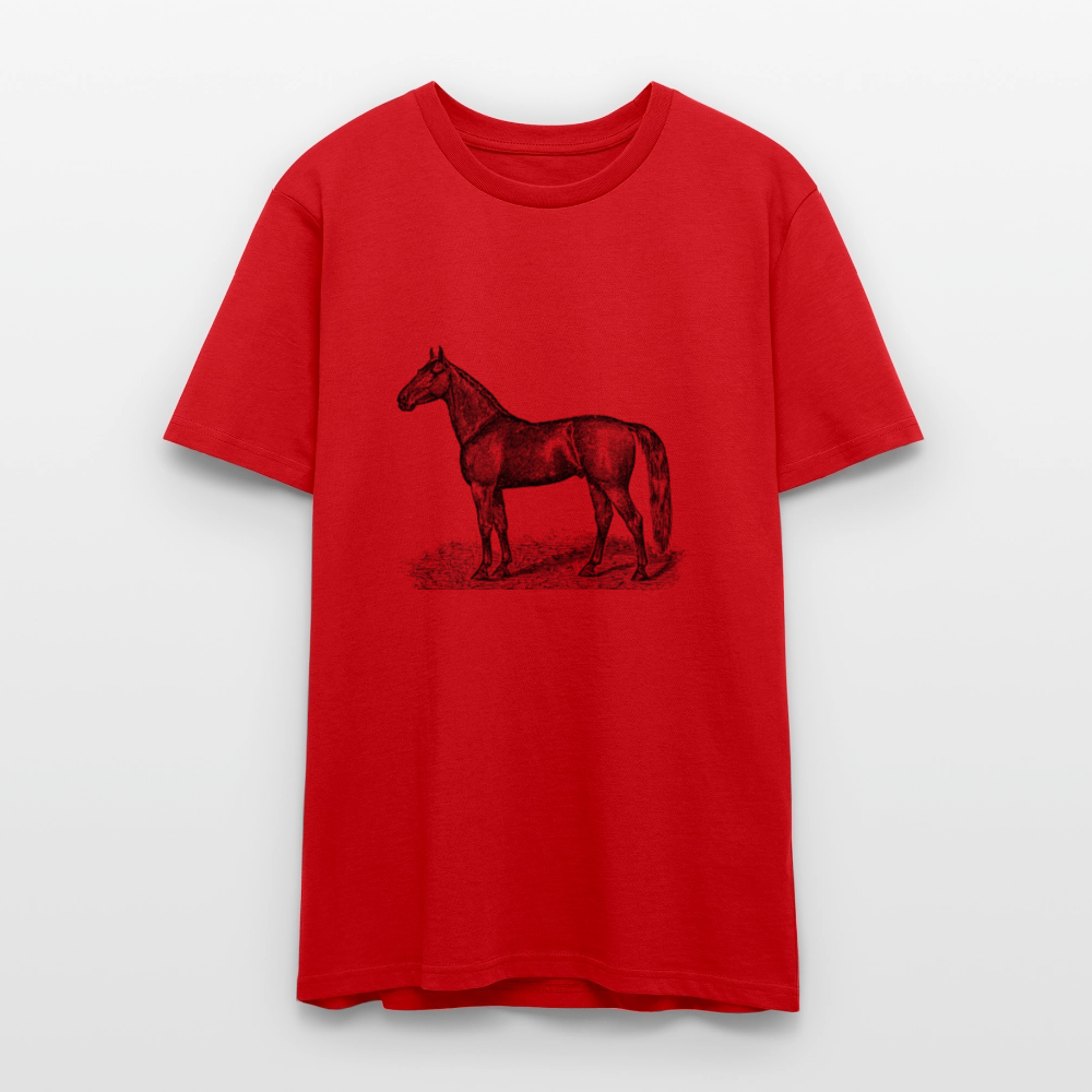 🐴✨ Wild Spirit Unisex Organic T-Shirt – Ride Free in Style! 🌿👕 - red
