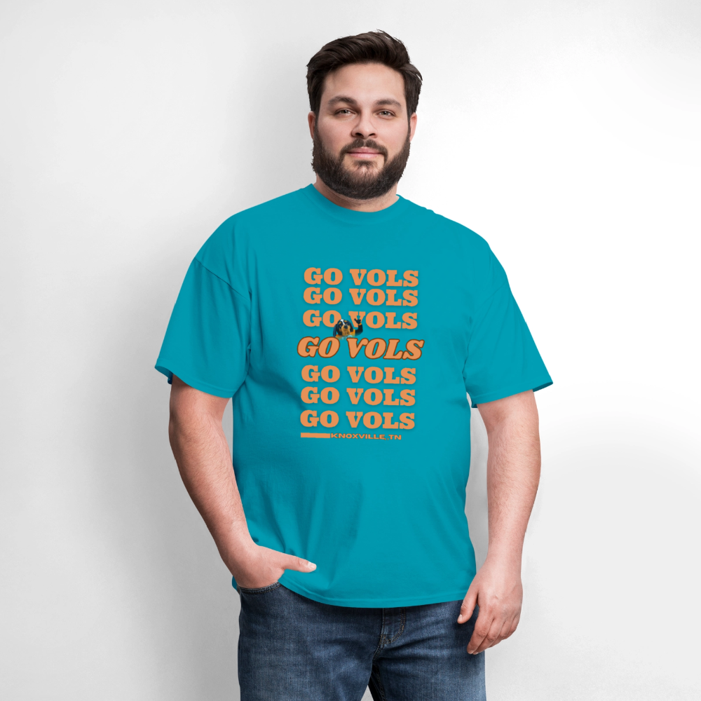 🧡🏈 Go Big Orange! Unisex “GO VOLS” T-Shirt 🤍🔥 - turquoise