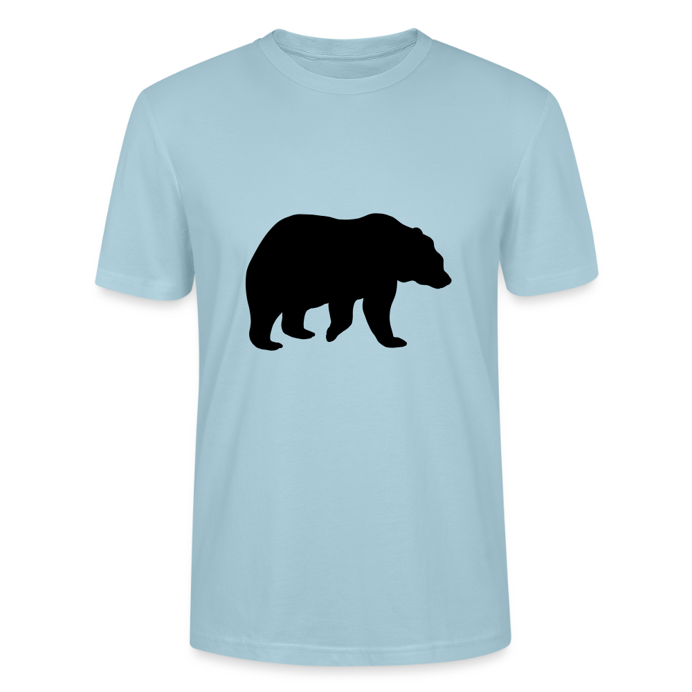 🐻🖤 Fierce & Wild Unisex Organic T-Shirt – Black Bear Graphic Tee 🌿✨ - sky blue