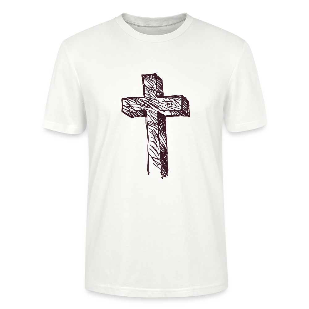 ✝️✨ Faithful & Stylish Unisex Organic T-Shirt – Cross Graphic Tee 🌿💖 - white