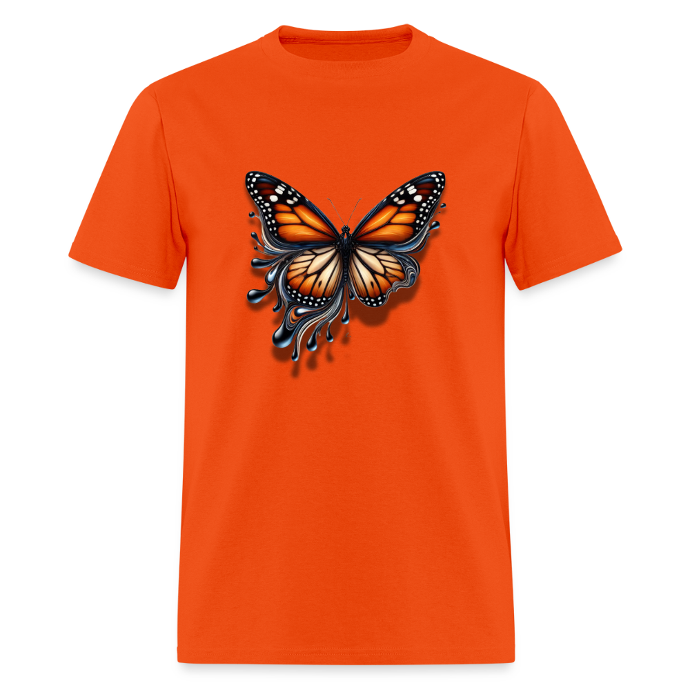 🦋🔥 “Melting Butterfly” Unisex T-Shirt ✨🌈 Bold • Artistic • Trendy 🎨💖 - orange