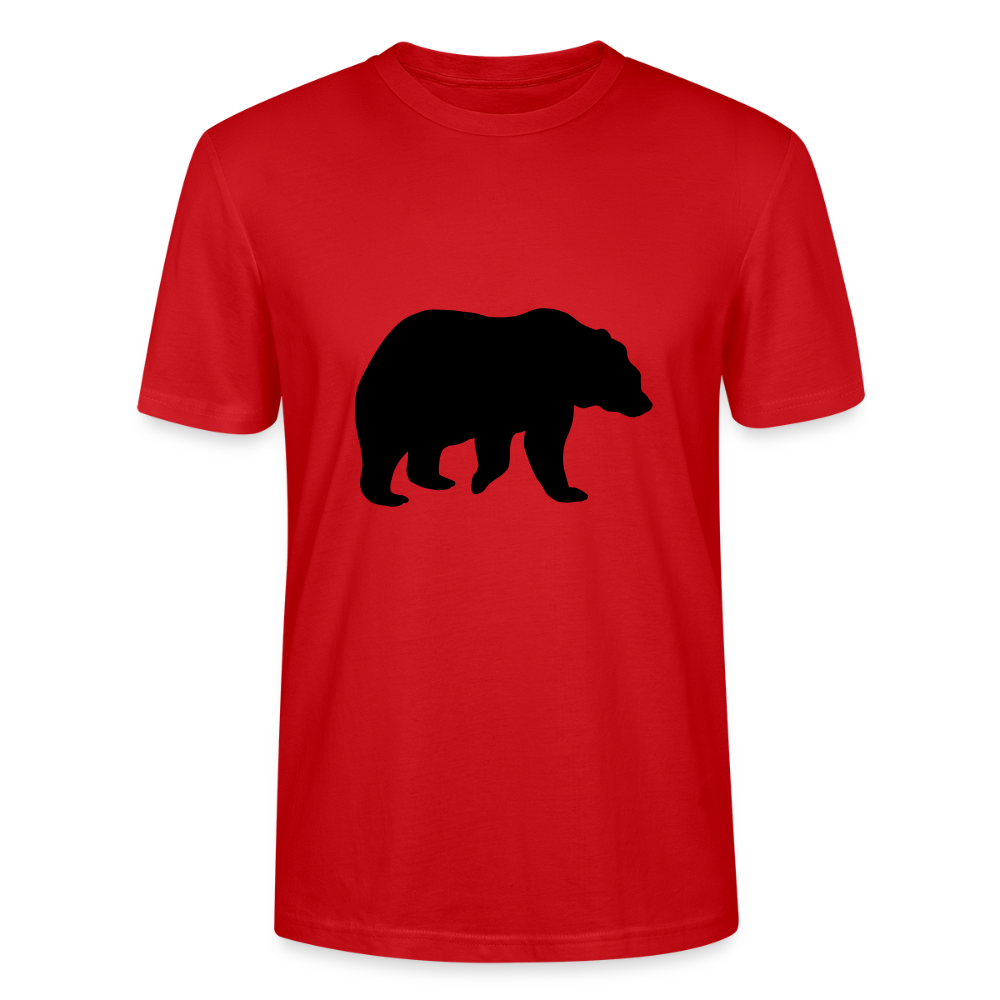 🐻🖤 Fierce & Wild Unisex Organic T-Shirt – Black Bear Graphic Tee 🌿✨ - red