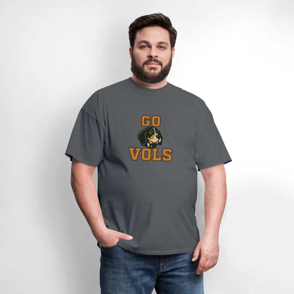 🧡🐾 “GO VOLS” Unisex T-Shirt Featuring Smokey the Dog 🐶🏈🔥 Big Orange Pride! 🍊 - charcoal