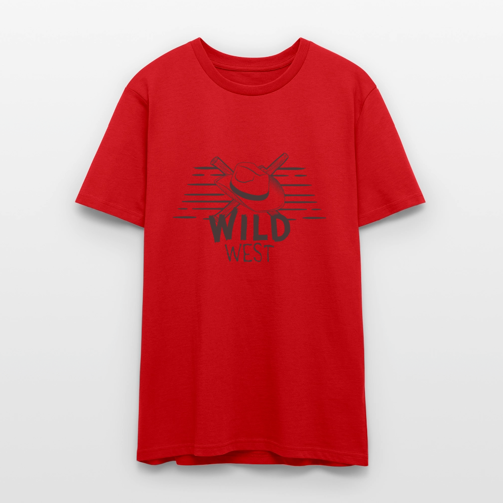 🤠🌵 Wild West Unisex Organic T-Shirt – Adventure Awaits! 🌿✨ - red
