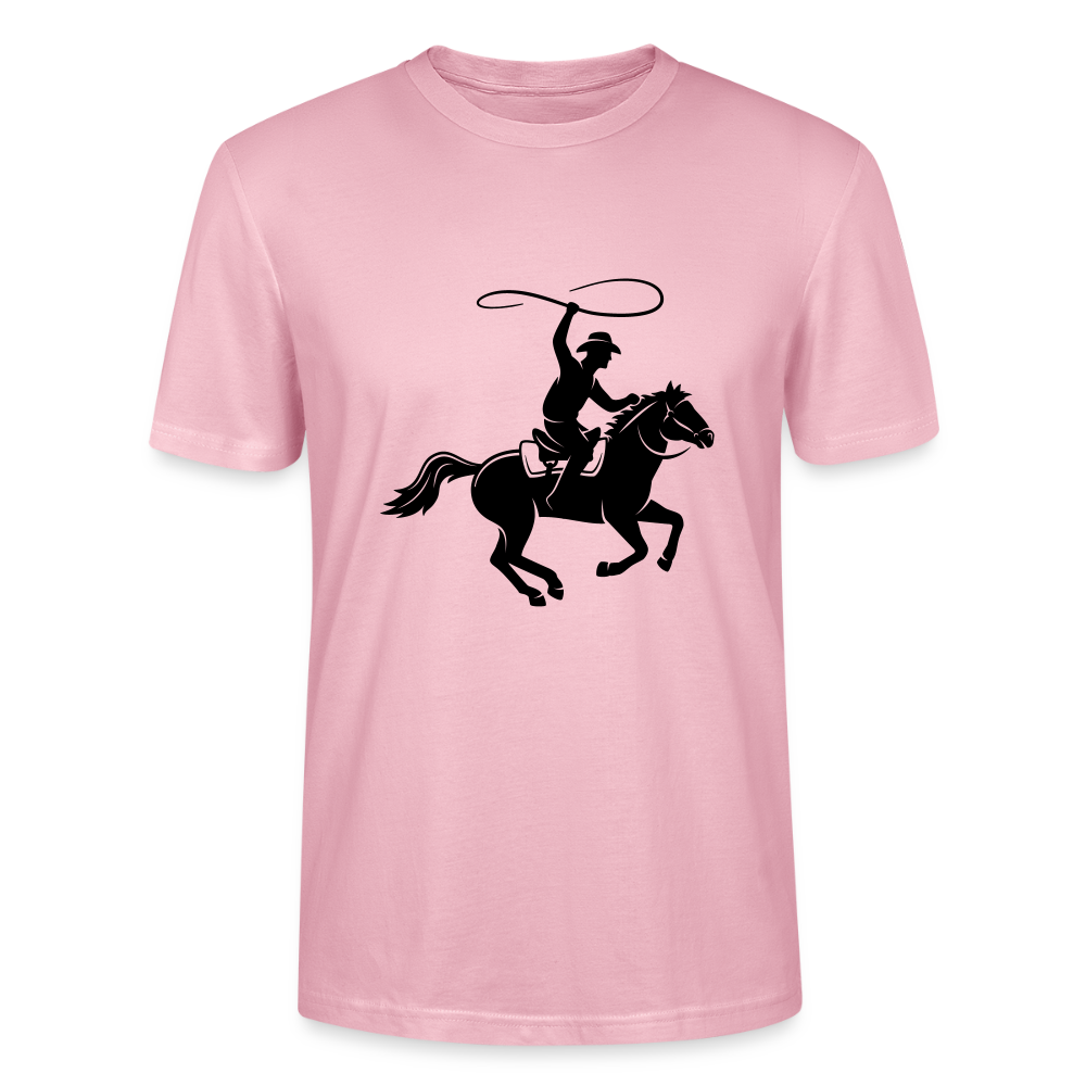 🤠🐴 Western Spirit Unisex Organic T-Shirt – Cowboy Up in Style! 🌾🌅 - pale pink