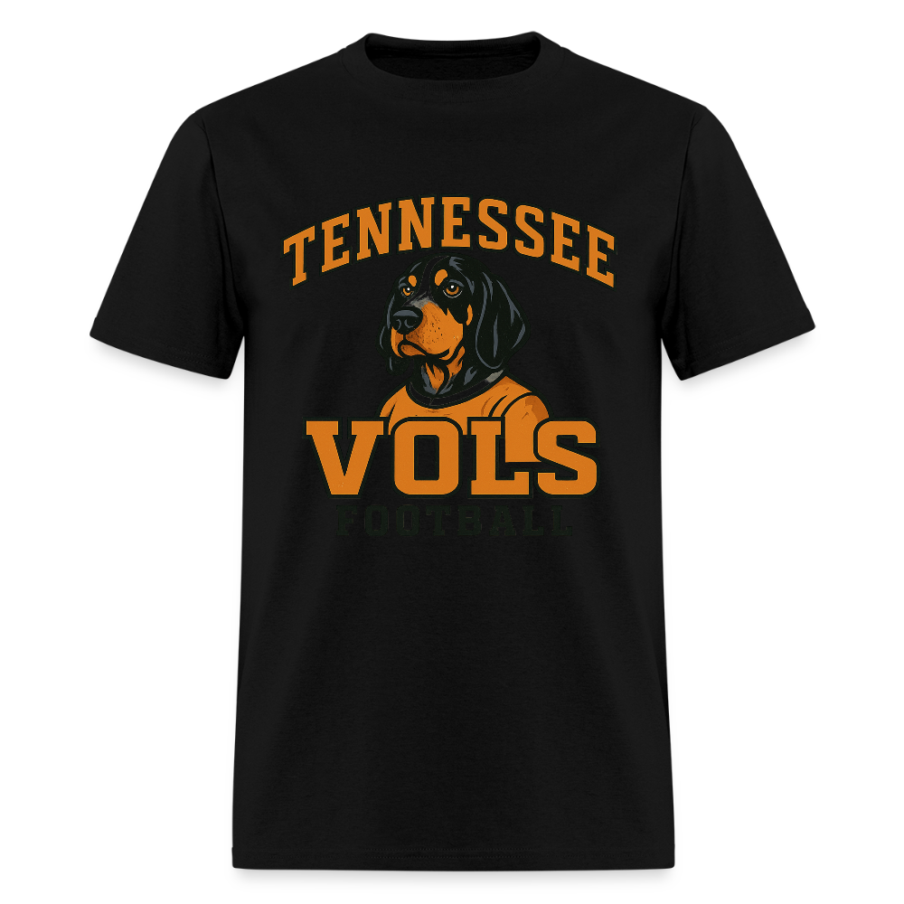 🧡🐾 “Tennessee Vols Football” Unisex T-Shirt with Smokey the Dog 🏈🔥 Big Orange Spirit! 🍊 - black