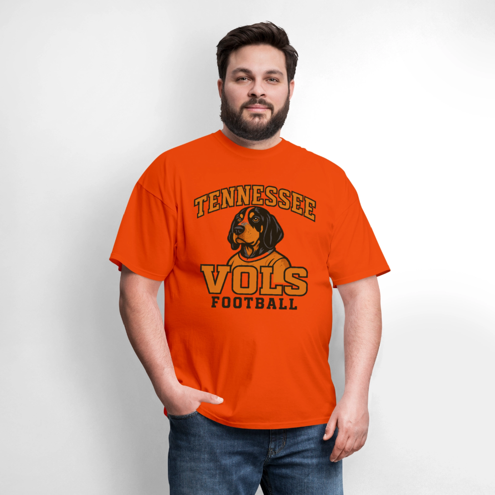 🧡🐾 “Tennessee Vols Football” Unisex T-Shirt with Smokey the Dog 🏈🔥 Big Orange Spirit! 🍊 - orange