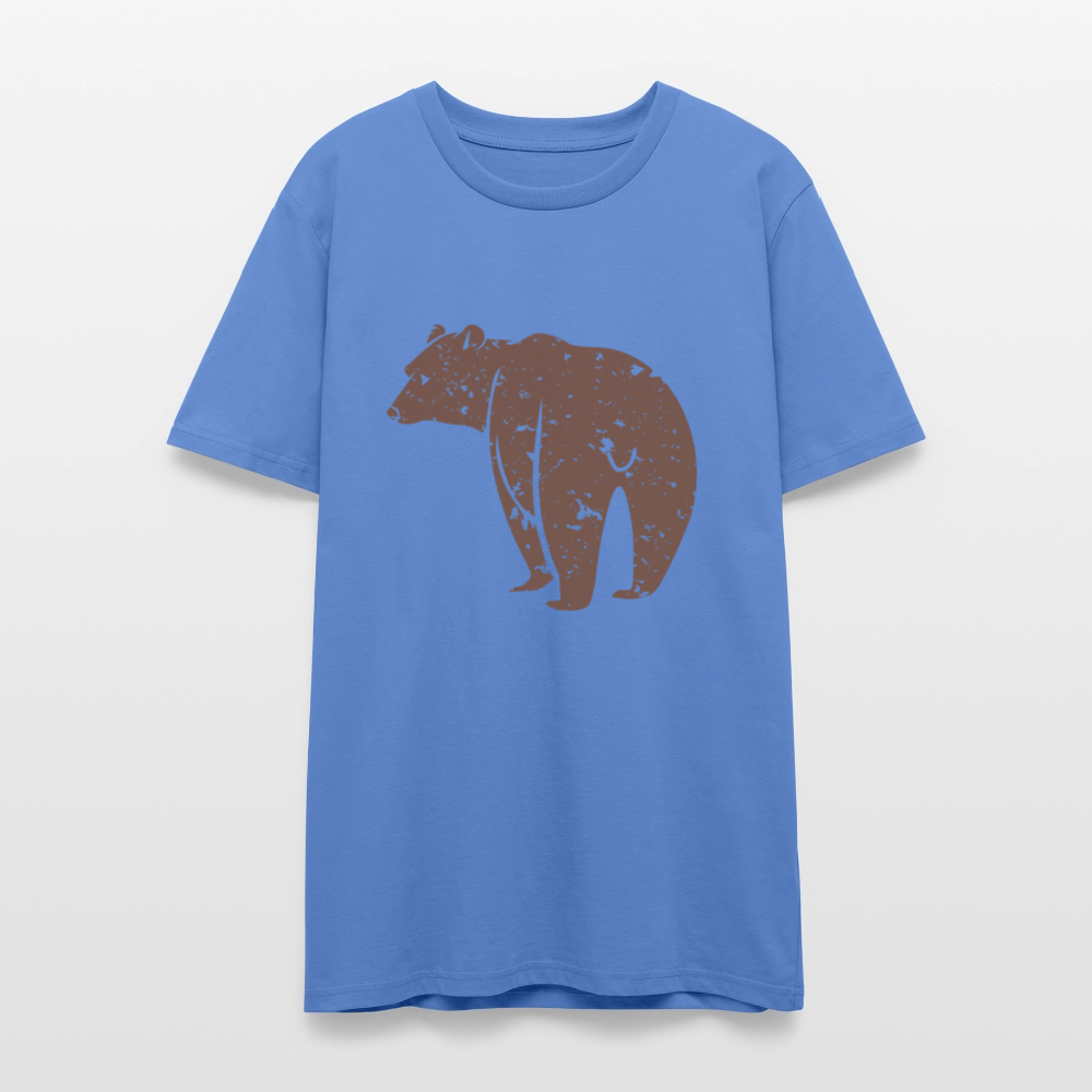 🐻✨ Bold & Wild Unisex Organic T-Shirt – Bear Graphic Tee 🌿💪 - bright blue