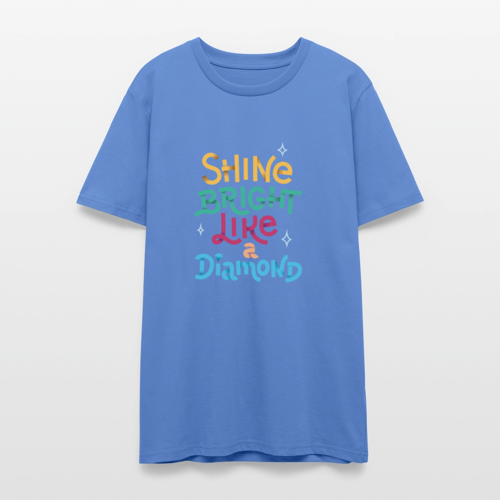 💎✨ Shine Bright Like A Diamond Unisex Organic T-Shirt – Sparkle with Confidence! 🌟👕 - bright blue