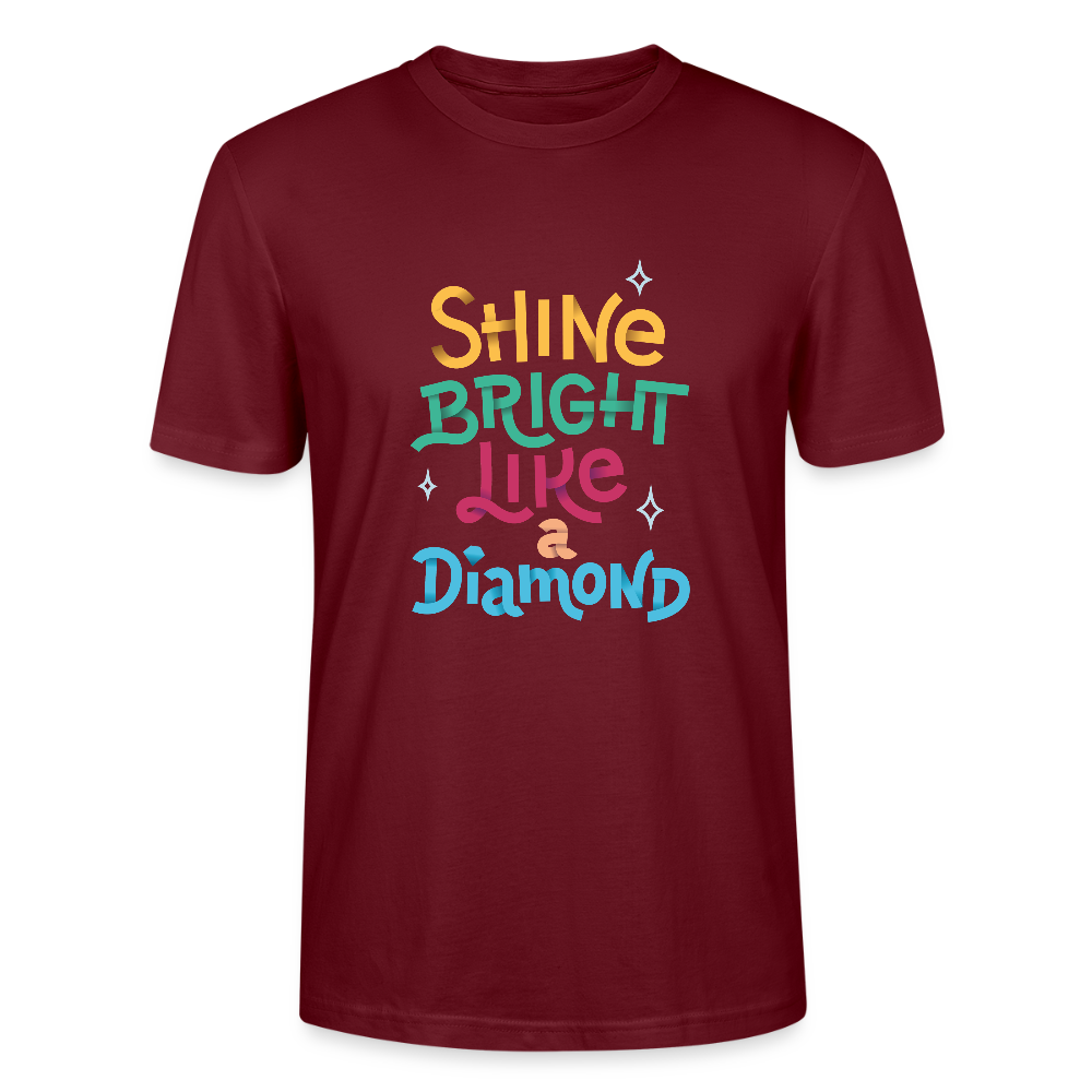 💎✨ Shine Bright Like A Diamond Unisex Organic T-Shirt – Sparkle with Confidence! 🌟👕 - burgundy