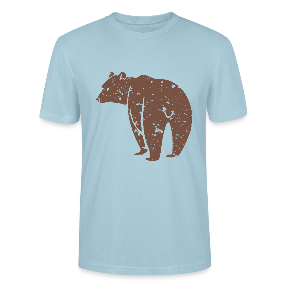 🐻✨ Bold & Wild Unisex Organic T-Shirt – Bear Graphic Tee 🌿💪 - sky blue