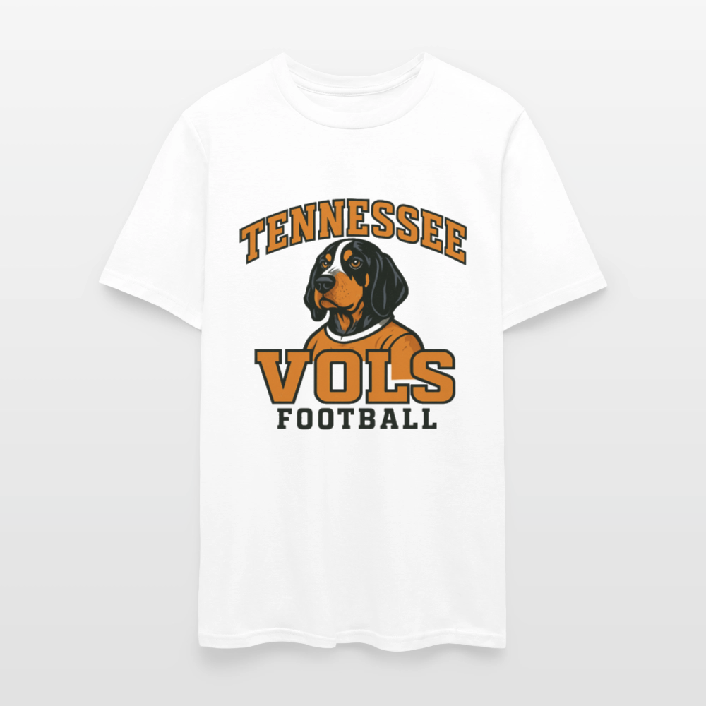 🧡🐾 “Tennessee Vols Football” Unisex T-Shirt with Smokey the Dog 🏈🔥 Big Orange Spirit! 🍊 - white
