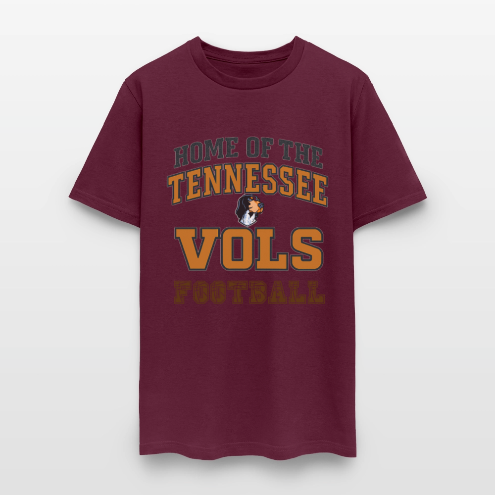🧡🏈 “Home of the Tennessee Vols Football” Unisex T-Shirt 🍊🔥 Big Orange Spirit! 🤠💪 - burgundy