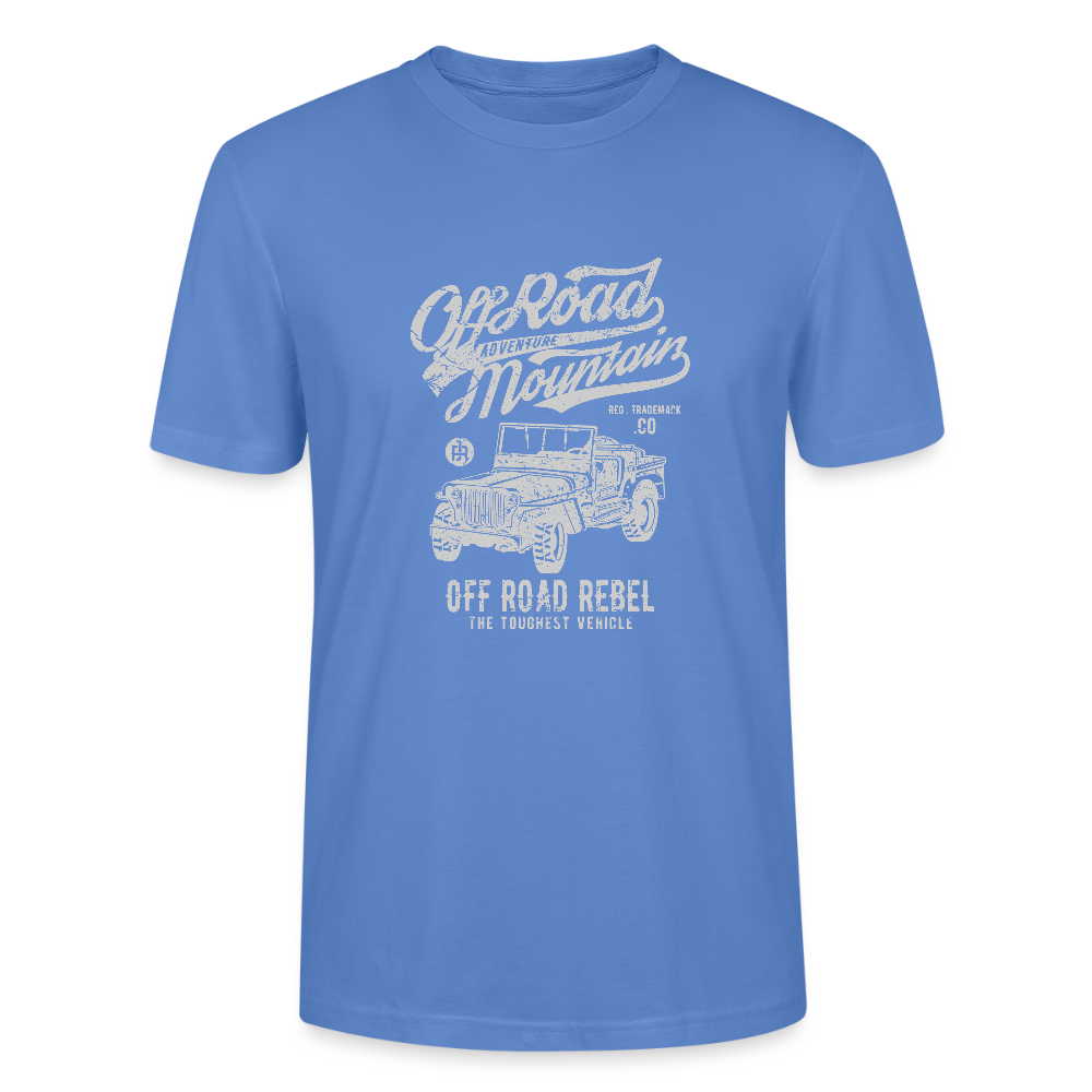 🏔️🚙 Off Road Mountain – Off Road Rebel Unisex Organic T-Shirt 🤠🌿 - bright blue