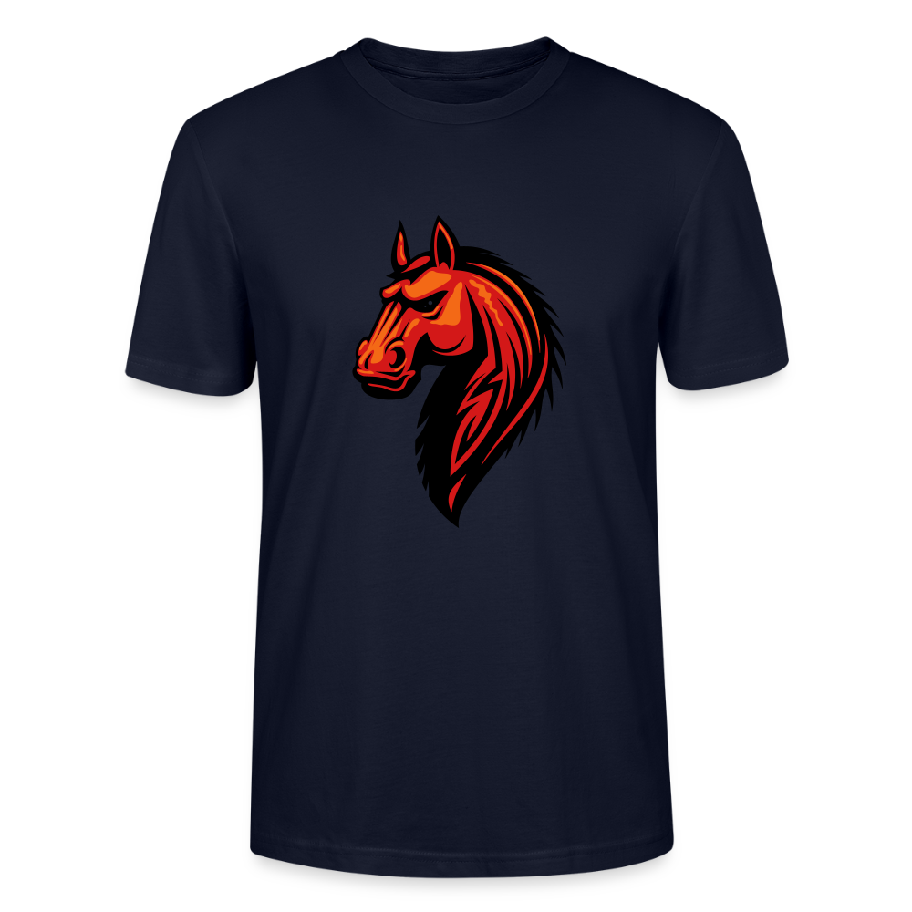 🐴💫 Wild Spirit Unisex Organic T-Shirt – Ride Free, Live Bold! 🌾🌞 - french navy