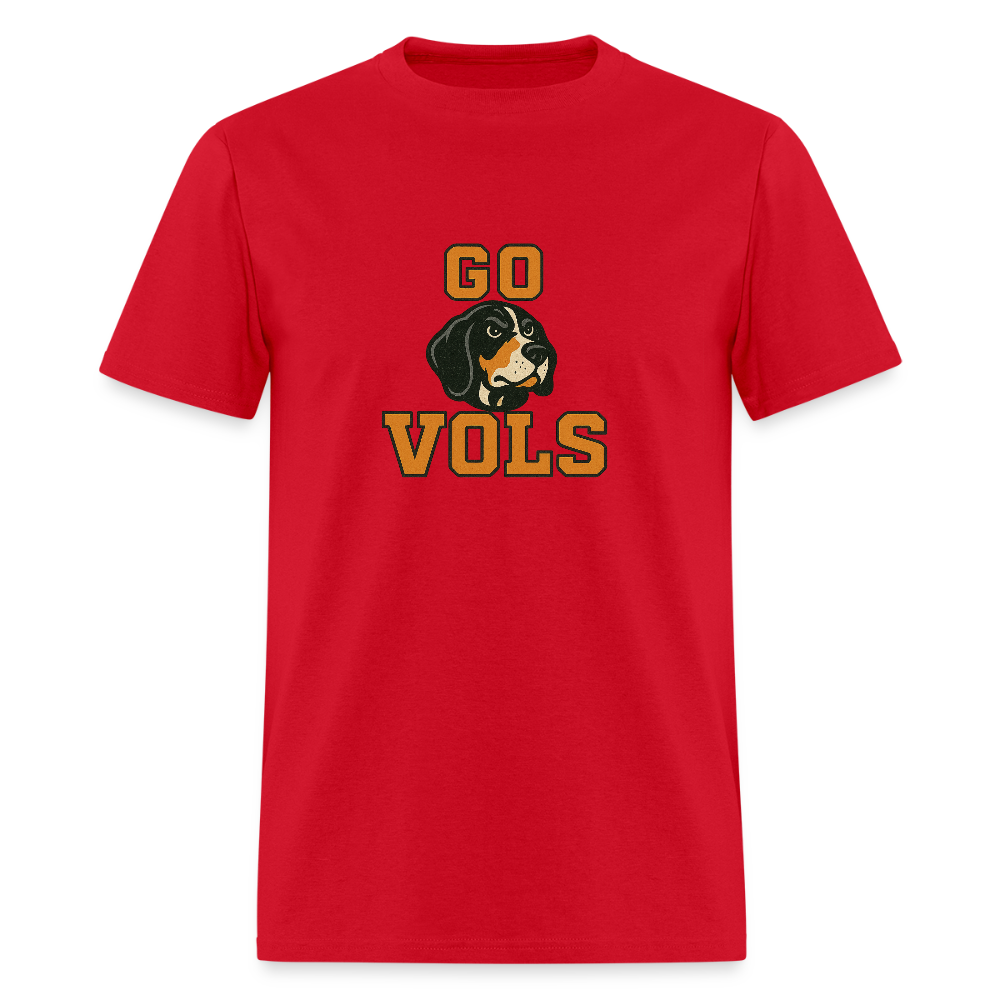 🧡🐾 “GO VOLS” Unisex T-Shirt Featuring Smokey the Dog 🐶🏈🔥 Big Orange Pride! 🍊 - red