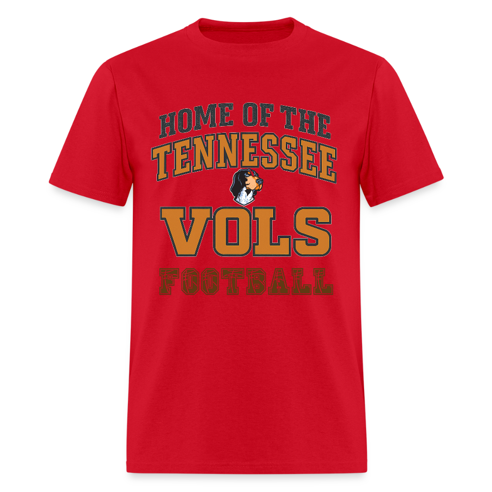 🧡🏈 “Home of the Tennessee Vols Football” Unisex T-Shirt 🍊🔥 Big Orange Spirit! 🤠💪 - red