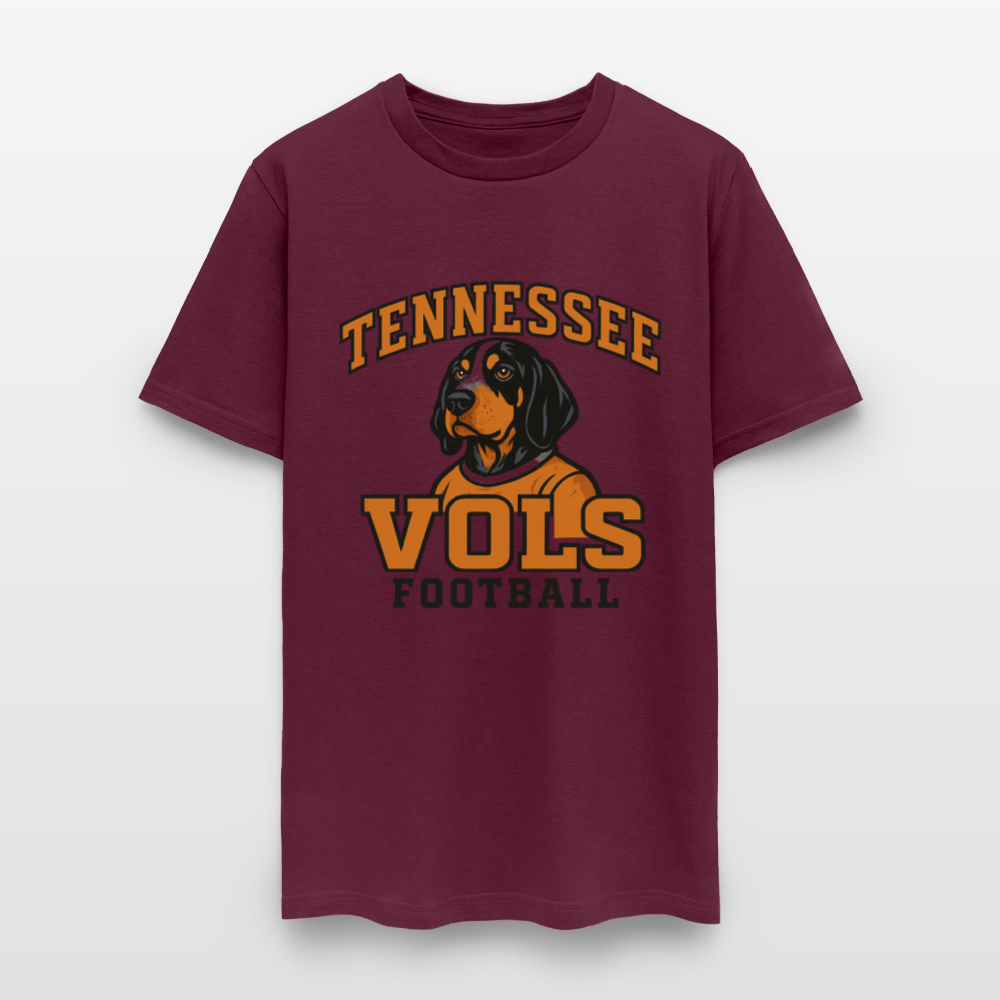 🧡🐾 “Tennessee Vols Football” Unisex T-Shirt with Smokey the Dog 🏈🔥 Big Orange Spirit! 🍊 - burgundy