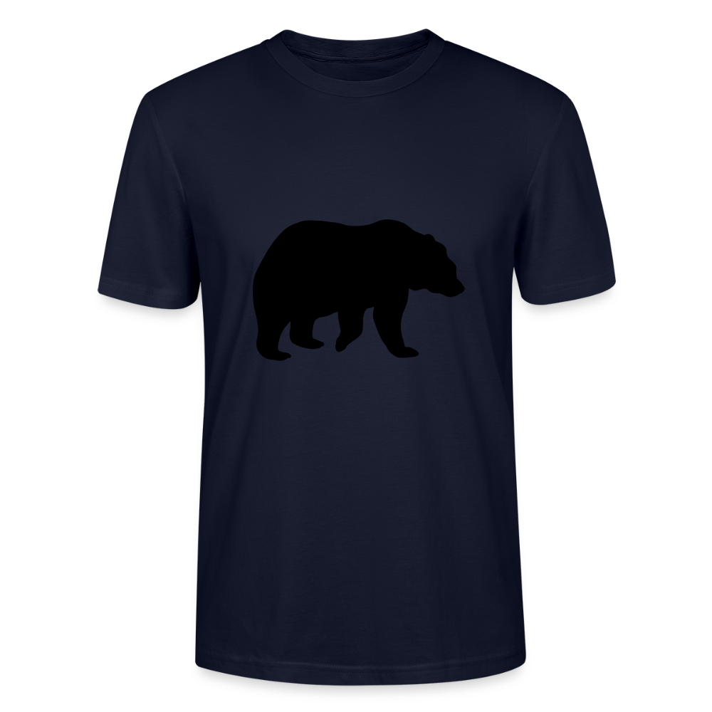 🐻🖤 Fierce & Wild Unisex Organic T-Shirt – Black Bear Graphic Tee 🌿✨ - french navy