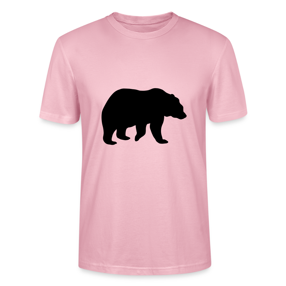 🐻🖤 Fierce & Wild Unisex Organic T-Shirt – Black Bear Graphic Tee 🌿✨ - pale pink
