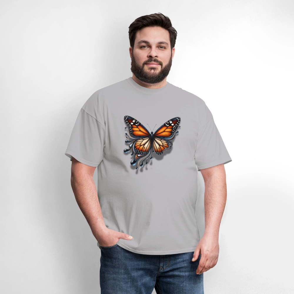 🦋🔥 “Melting Butterfly” Unisex T-Shirt ✨🌈 Bold • Artistic • Trendy 🎨💖 - gravel 