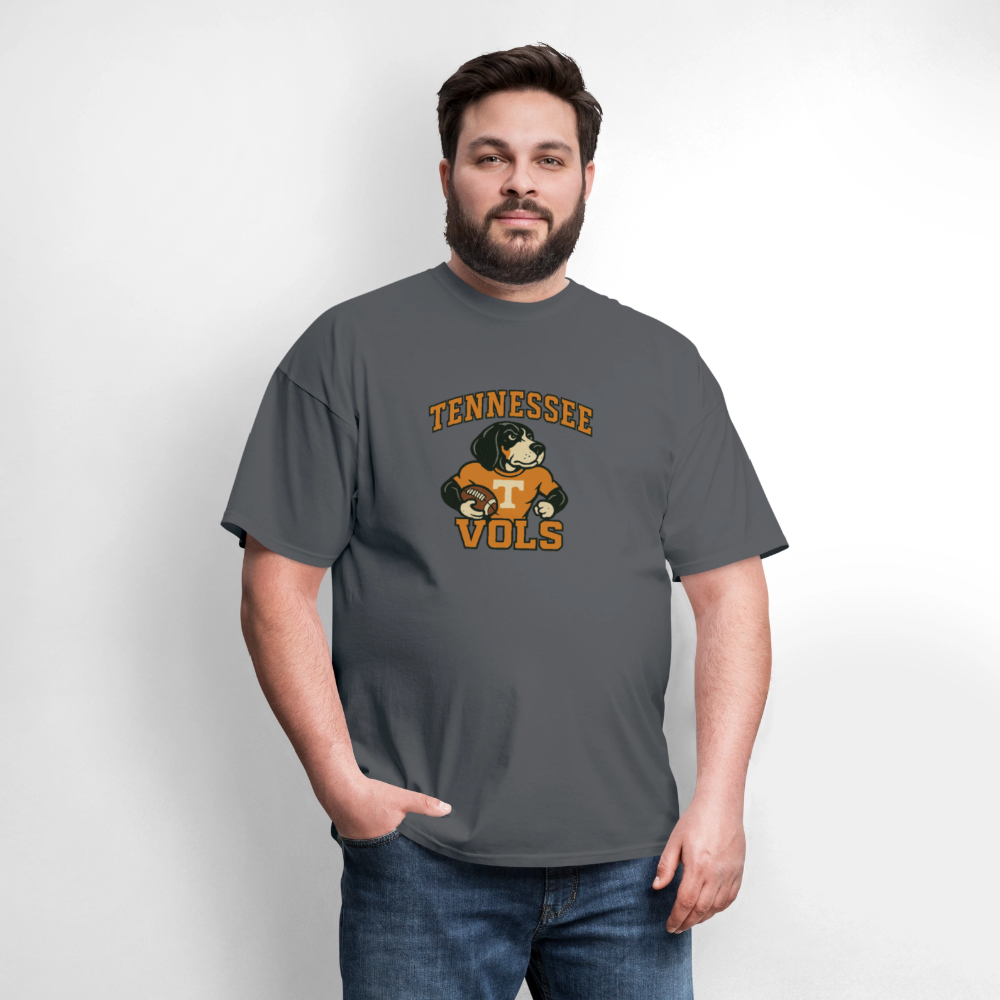 🧡🐾 “Tennessee Vols Football” Unisex T-Shirt Featuring Smokey the Dog 🏈🔥 Big Orange Game Day Vibes! 🍊 - charcoal
