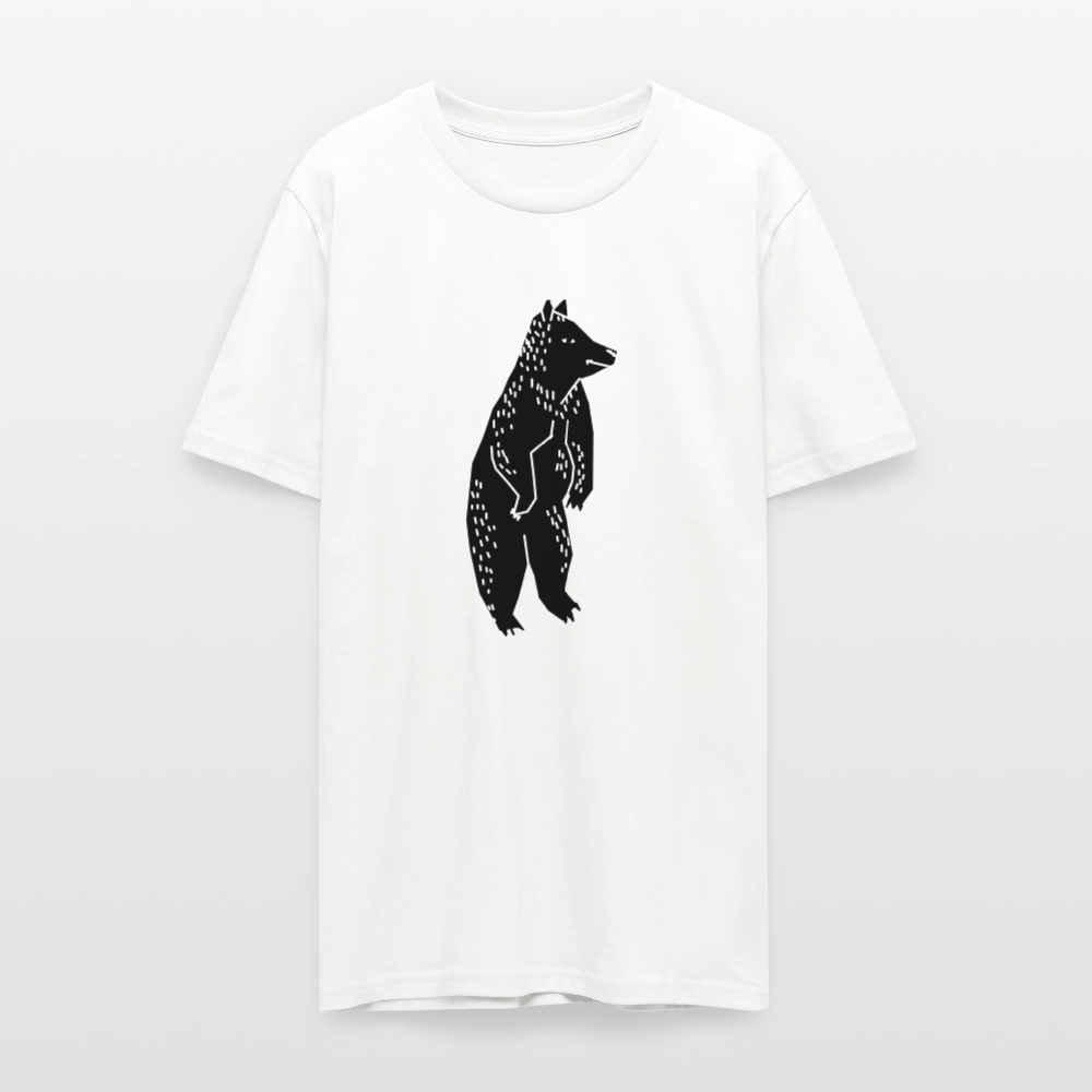 🐻💪 Majestic Bear Unisex Organic T-Shirt – Stand Tall Graphic Tee 🌿✨ - white