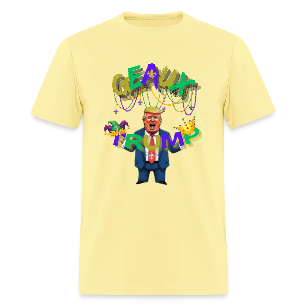 🇺🇸🔥 “Geaux Trump” Unisex T-Shirt 🧡💪 Bold • Patriotic • Statement Tee 🏛️✨ - cornsilk