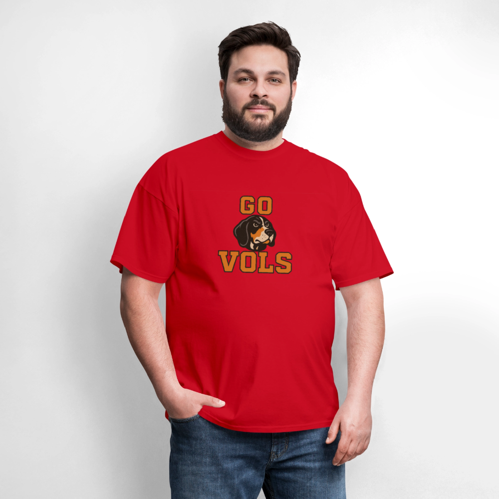 🧡🐾 “GO VOLS” Unisex T-Shirt Featuring Smokey the Dog 🐶🏈🔥 Big Orange Pride! 🍊 - red