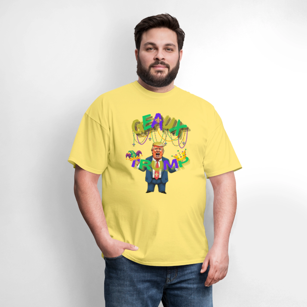 🇺🇸🔥 “Geaux Trump” Unisex T-Shirt 🧡💪 Bold • Patriotic • Statement Tee 🏛️✨ - cornsilk