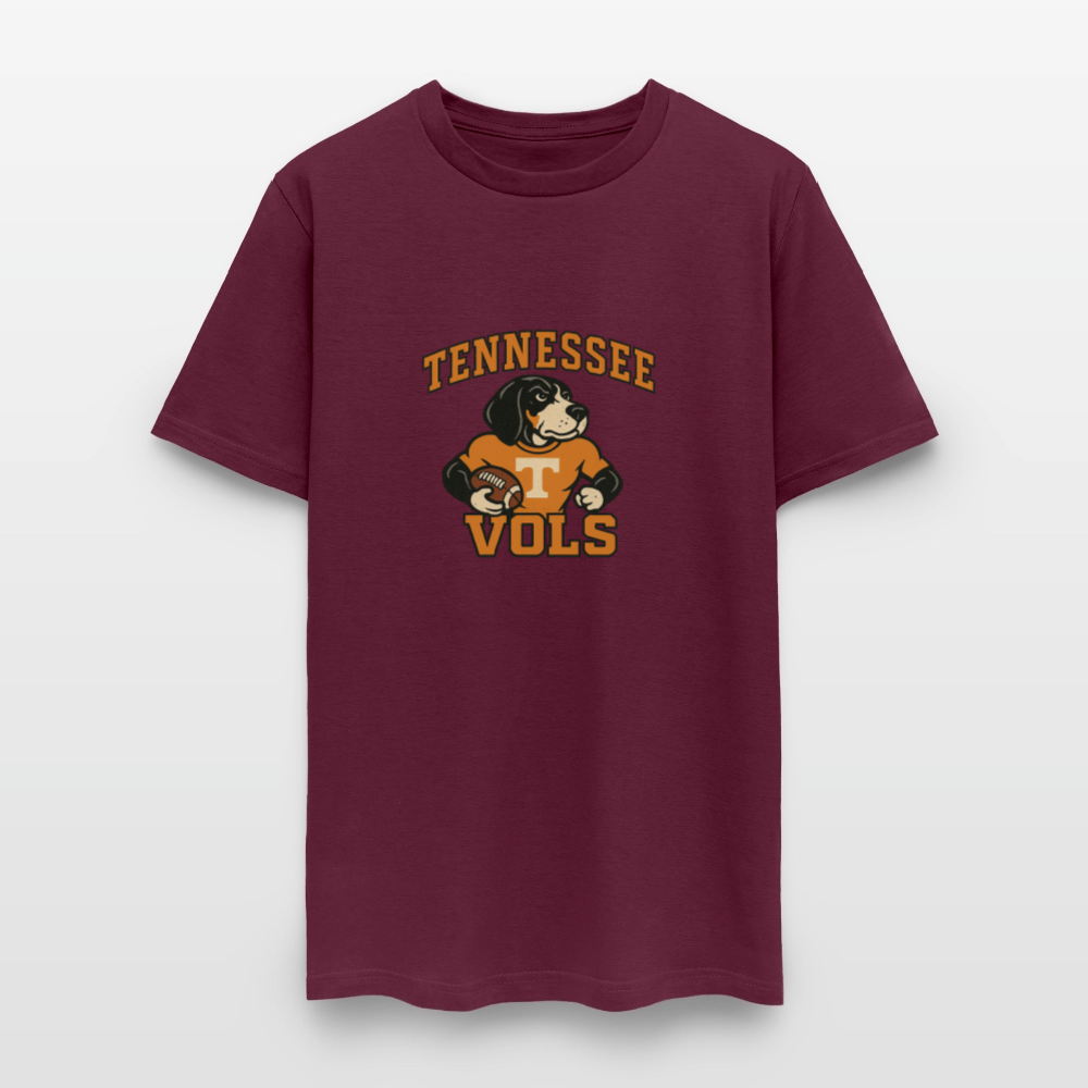 🧡🐾 “Tennessee Vols Football” Unisex T-Shirt Featuring Smokey the Dog 🏈🔥 Big Orange Game Day Vibes! 🍊 - burgundy