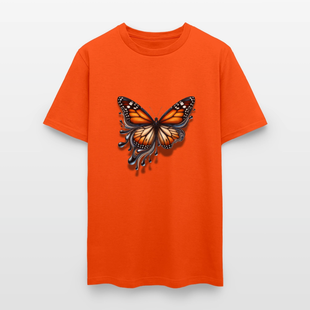 🦋🔥 “Melting Butterfly” Unisex T-Shirt ✨🌈 Bold • Artistic • Trendy 🎨💖 - orange