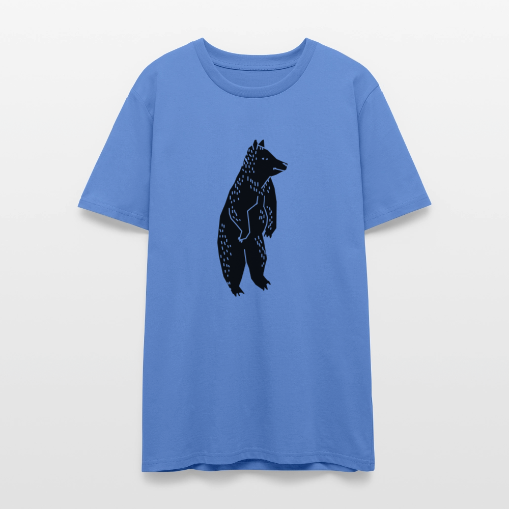 🐻💪 Majestic Bear Unisex Organic T-Shirt – Stand Tall Graphic Tee 🌿✨ - bright blue
