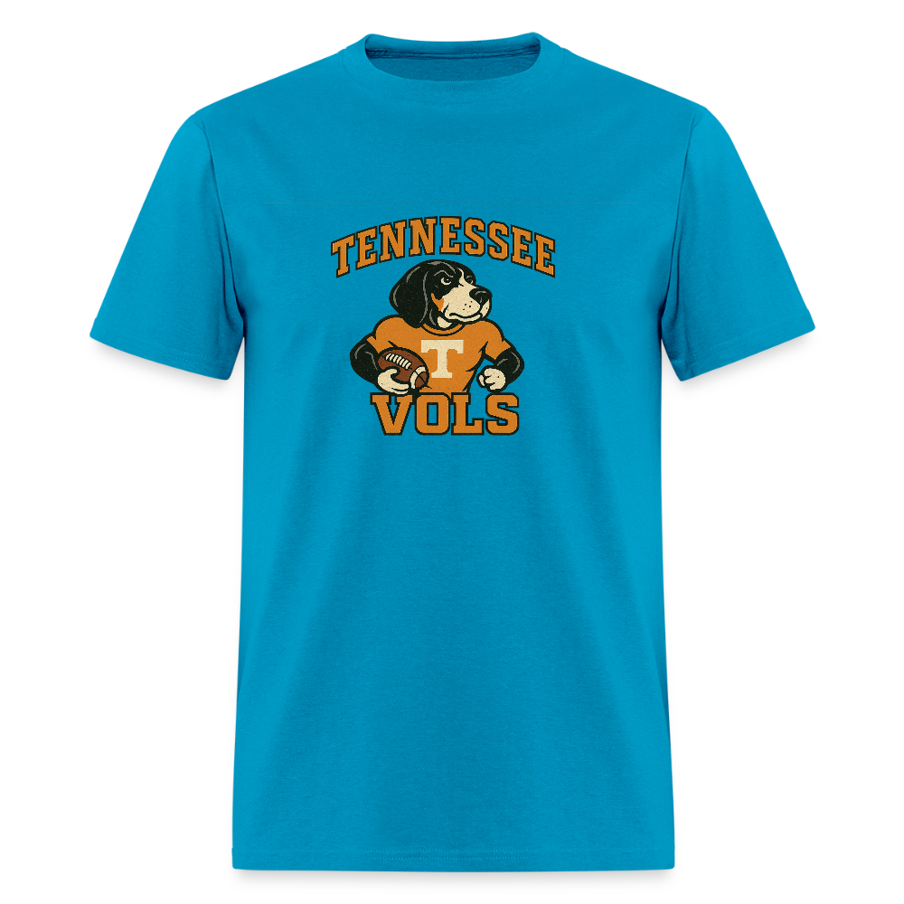 🧡🐾 “Tennessee Vols Football” Unisex T-Shirt Featuring Smokey the Dog 🏈🔥 Big Orange Game Day Vibes! 🍊 - turquoise
