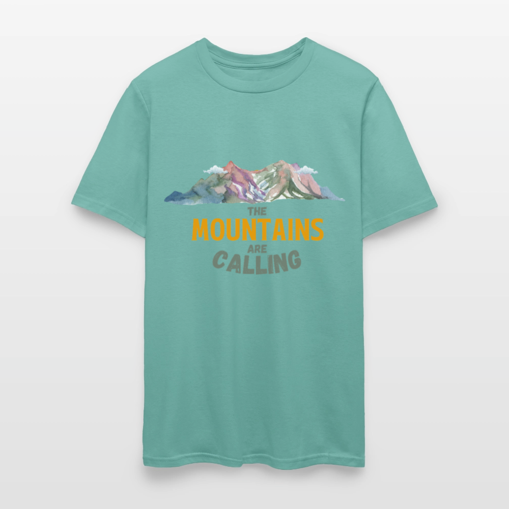 🏔️🌲 “The Mountains Are Calling” Unisex T-Shirt ⛰️✨ Adventure Awaits! 🌄💚 - aquatic