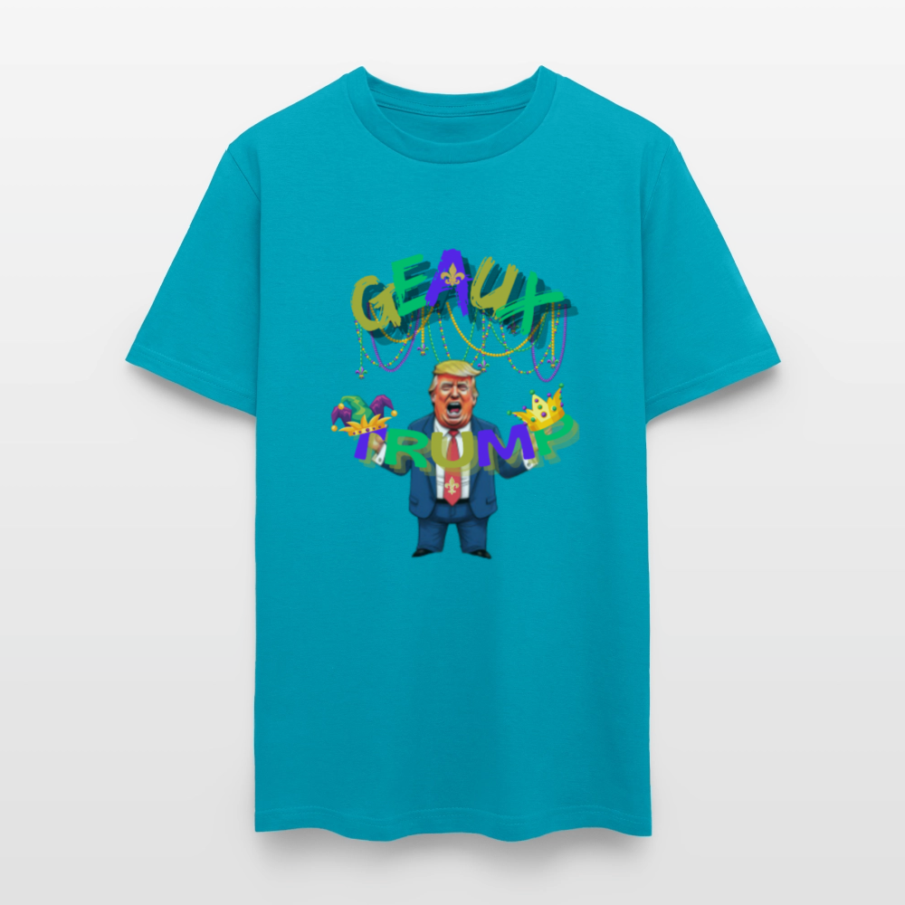 🇺🇸🔥 “Geaux Trump” Unisex T-Shirt 🧡💪 Bold • Patriotic • Statement Tee 🏛️✨ - turquoise