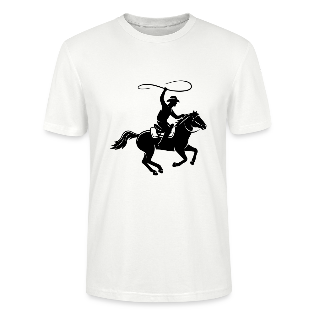 🤠🐴 Western Spirit Unisex Organic T-Shirt – Cowboy Up in Style! 🌾🌅 - white