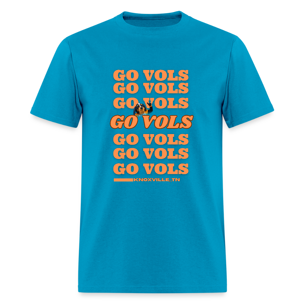 🧡🏈 Go Big Orange! Unisex “GO VOLS” T-Shirt 🤍🔥 - turquoise