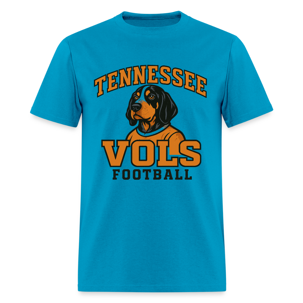 🧡🐾 “Tennessee Vols Football” Unisex T-Shirt with Smokey the Dog 🏈🔥 Big Orange Spirit! 🍊 - turquoise