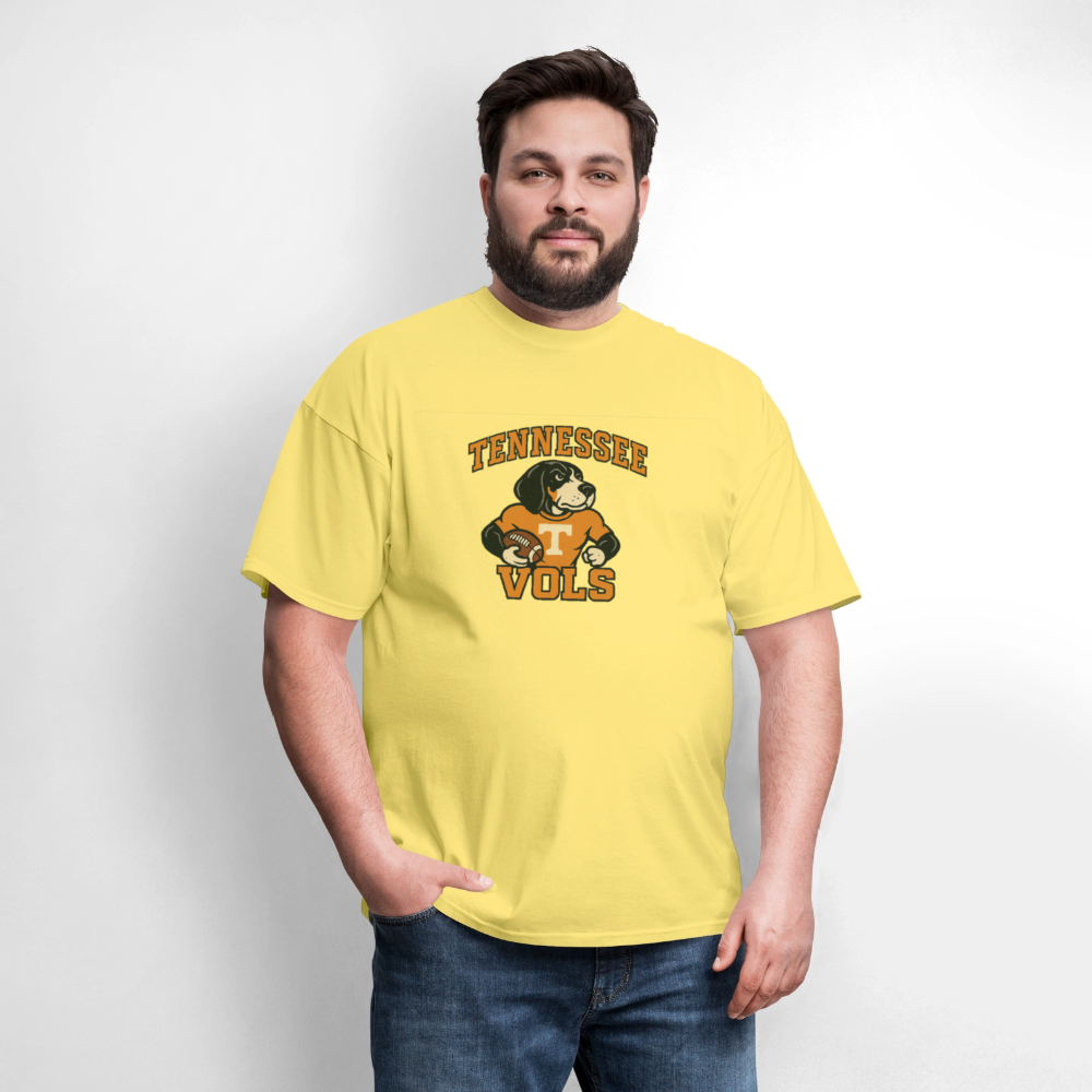 🧡🐾 “Tennessee Vols Football” Unisex T-Shirt Featuring Smokey the Dog 🏈🔥 Big Orange Game Day Vibes! 🍊 - cornsilk